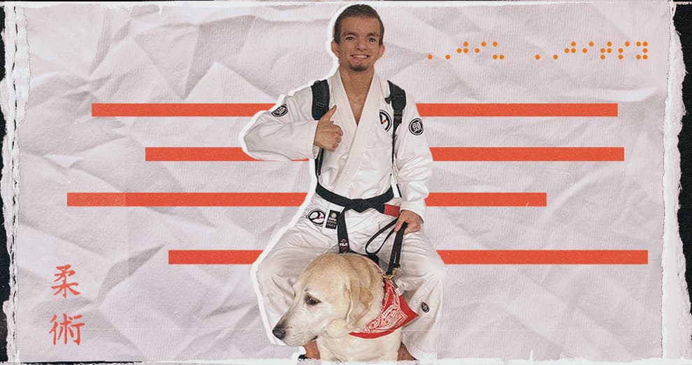 Carlos Alvarez with his service dog Bowie